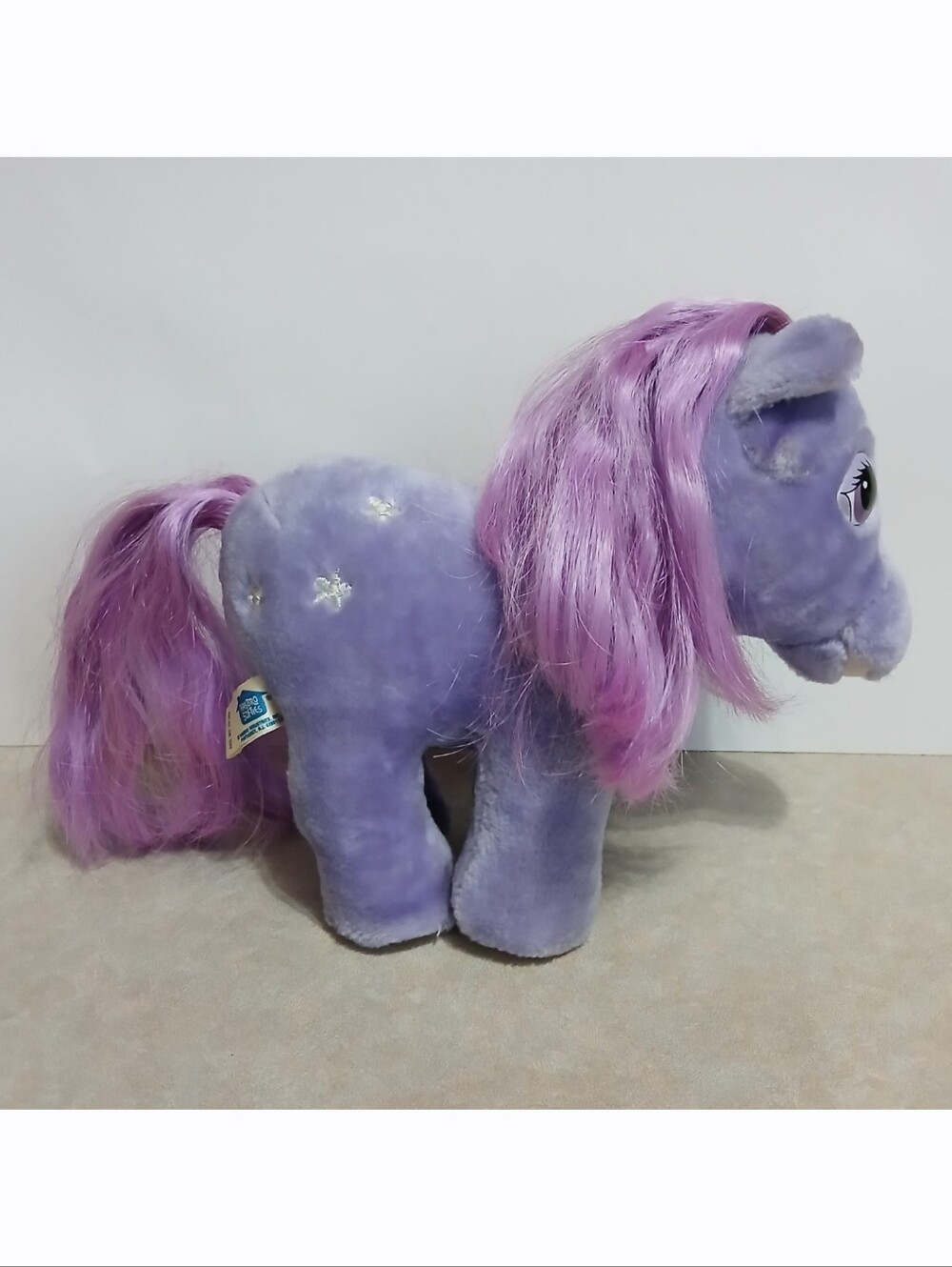 Vintage Hasbro Softies My Little Pony Purple Blossom Stuffed Animal Plush Toy